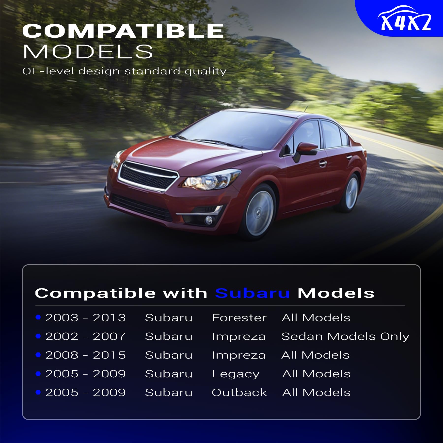 X4XZ sway bar links installed on a Subaru Forester, enhanced stability