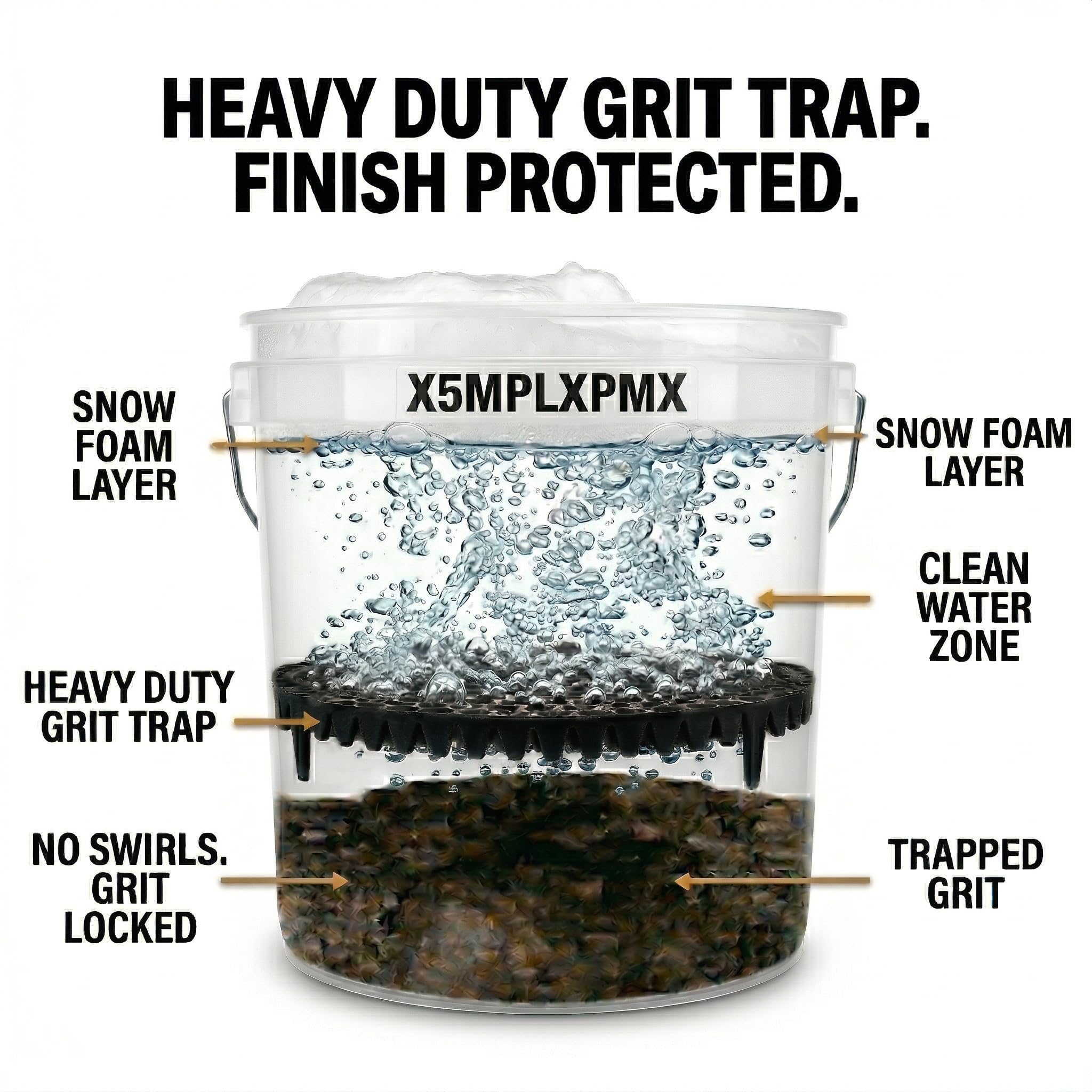 X5MPLXPMX 297-hole filtration core sinks quickly for steady water flow.