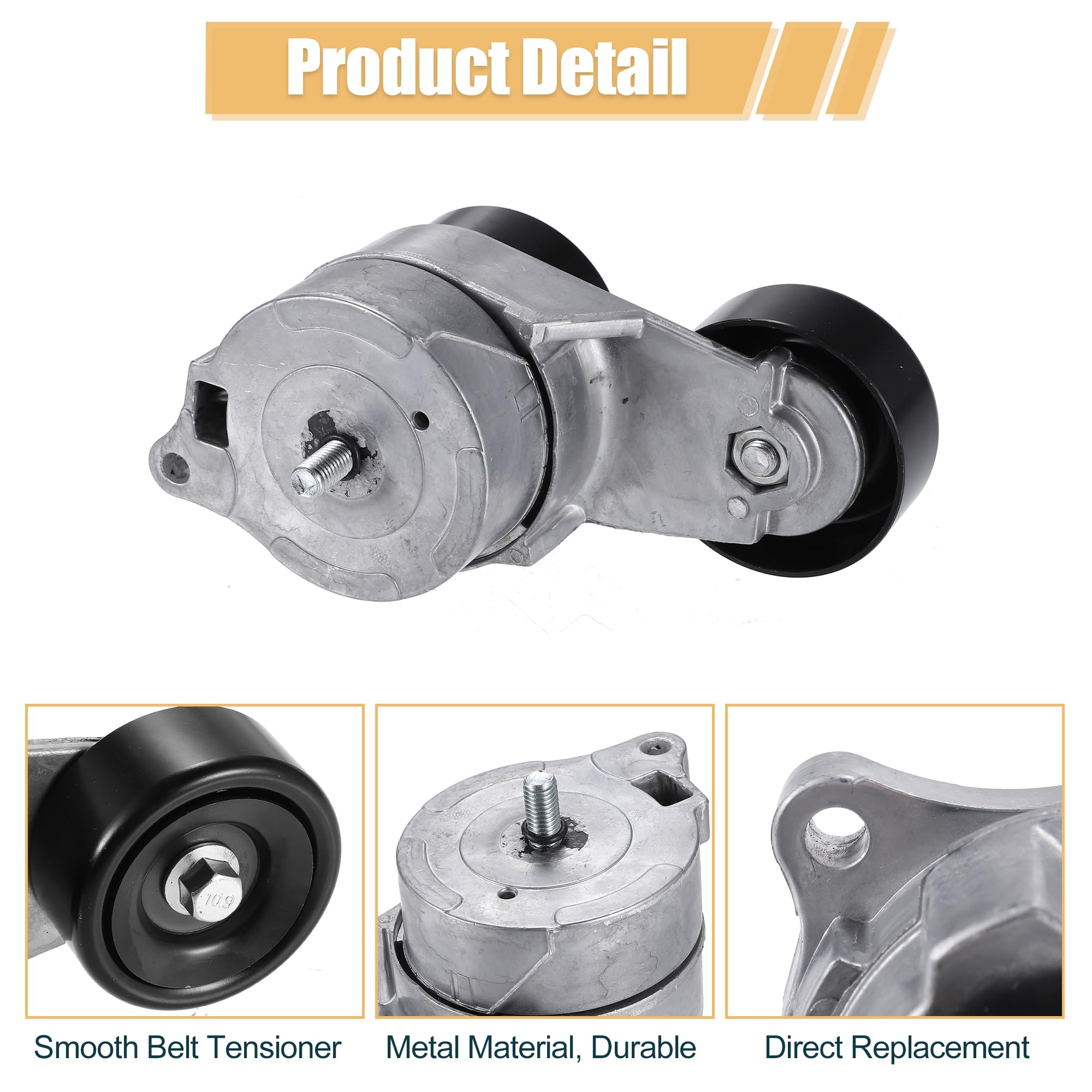 X AUTOHAUX tensioner in Honda Pilot underhood, reduces belt noise and slips.