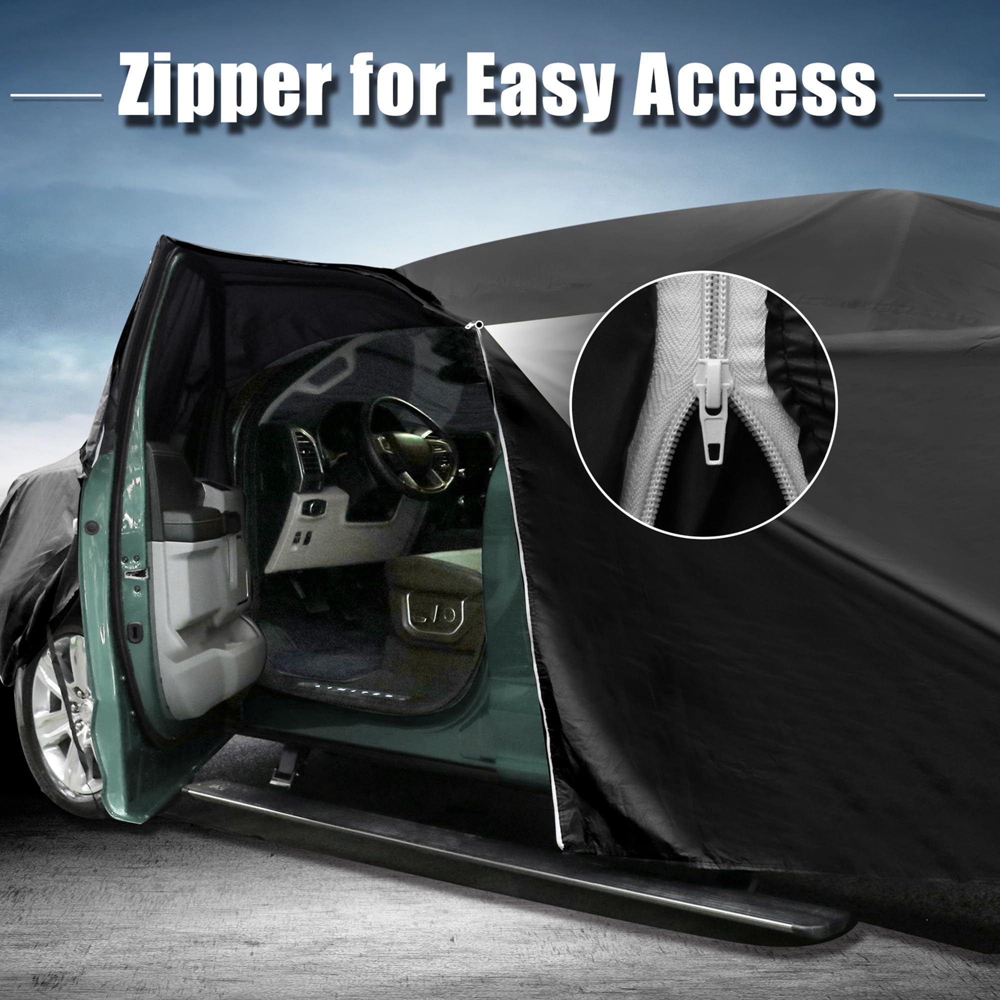 X AUTOHAUX Tacoma cover windproof straps keep it secure in wind