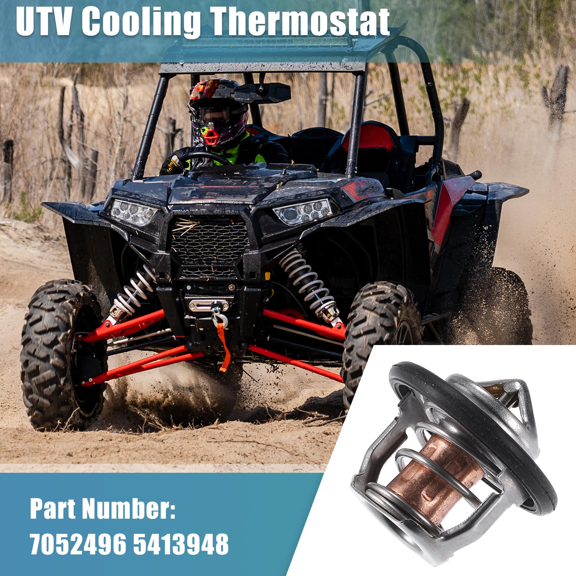 X AUTOHAUX UTV thermostat gasket closeup for leak prevention and seal quality.