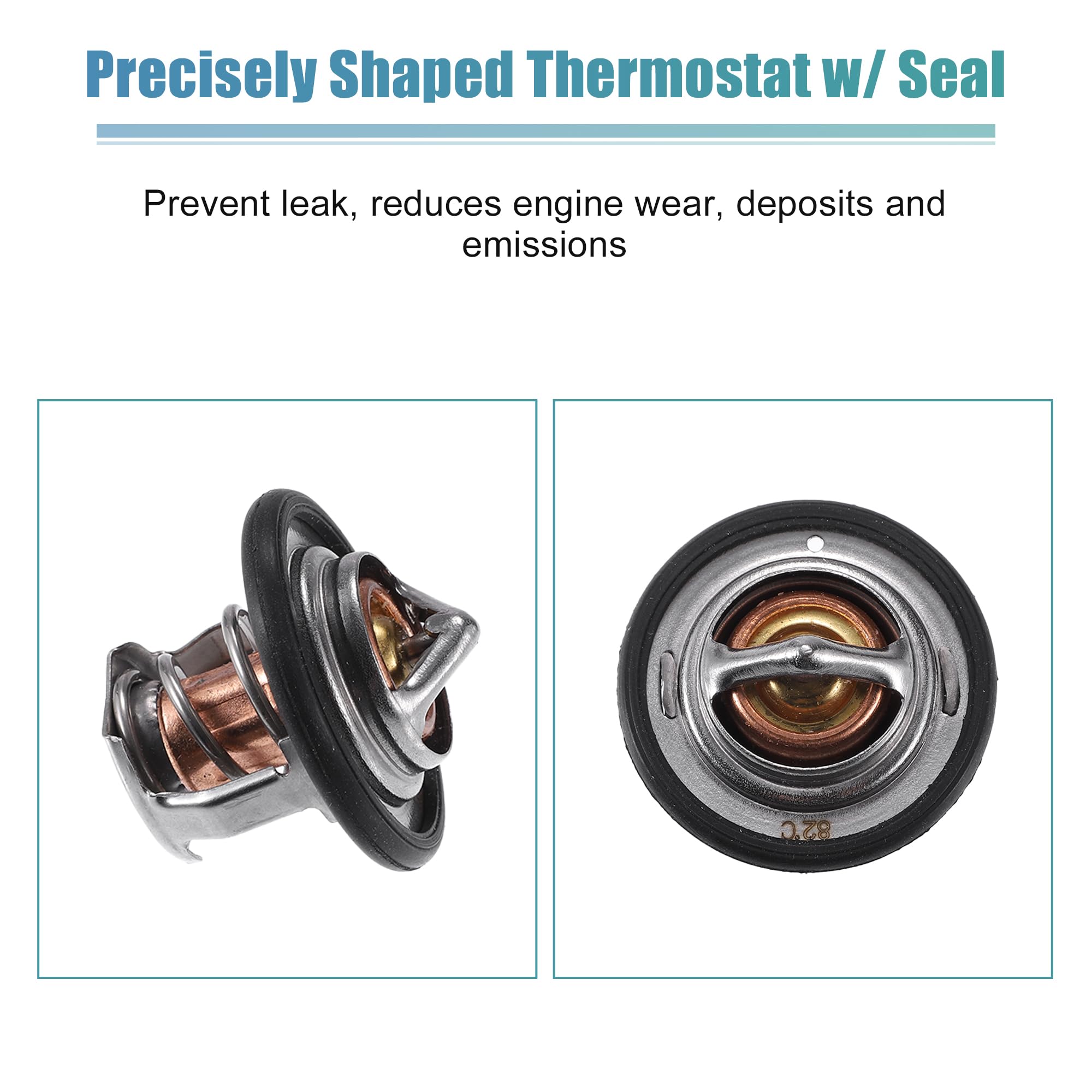 Packaging image shows 1x aluminum thermostat from X AUTOHAUX.