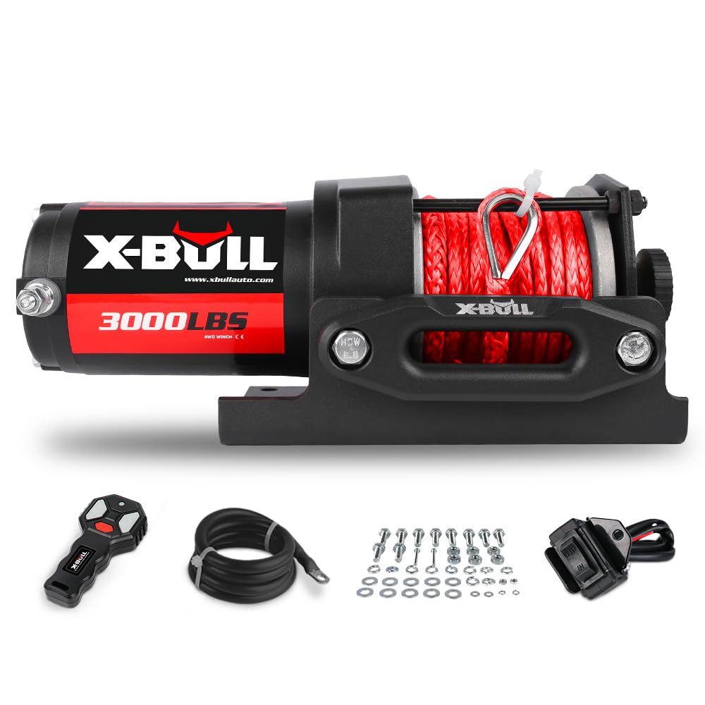 X-BULL 12V winch front view for rugged off-road recovery