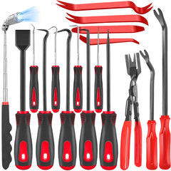 XBVV 17-piece kit with illuminated telescoping handle aiding hard-to-reach fasteners