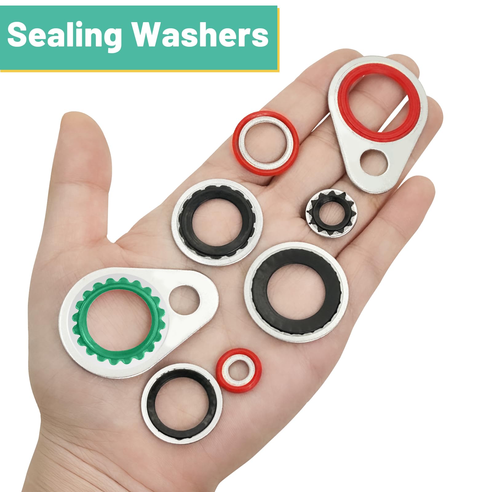 XBVV contents close-up reveals metal and rubber components for sturdy seals.