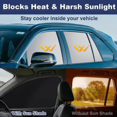 XCBYT window shade with black privacy inner layer enhances parked privacy.