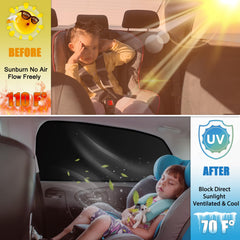 XCBYT magnetic window shade on front right window creates a cooler cabin.