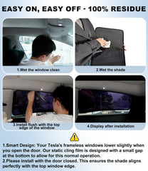 XCBYT front half window shade with clear area for daytime visibility