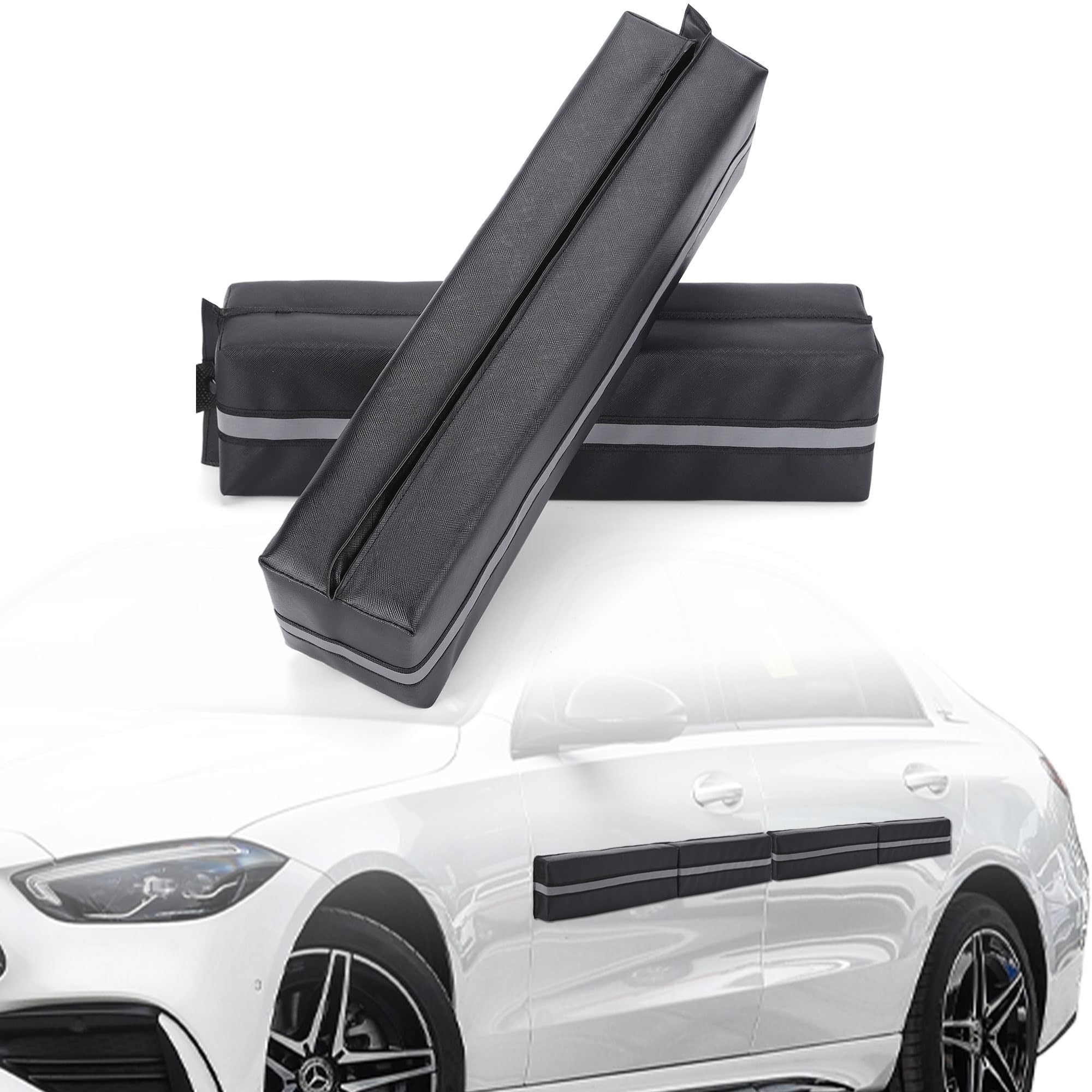 XCELLENT GLOBAL XG magnetic door protector setup on steel door for dent defense