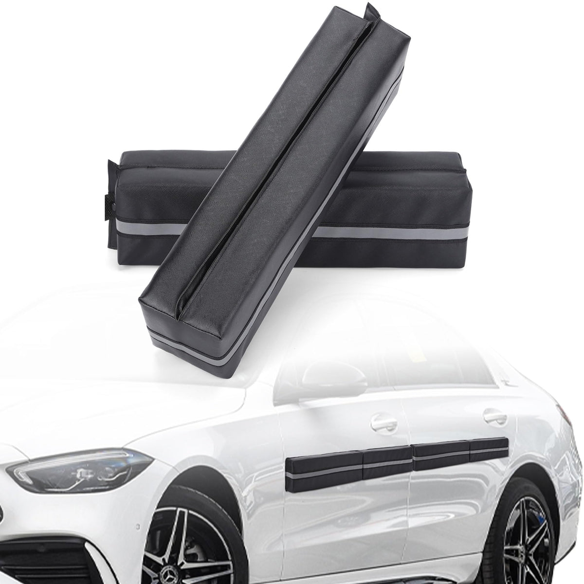 XCELLENT GLOBAL XG magnetic door protector setup on steel door for dent defense