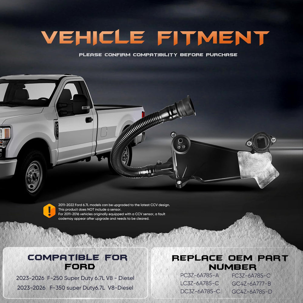 CXFDDV PC3Z-6A785-A side view highlights compact design for tight engine bays