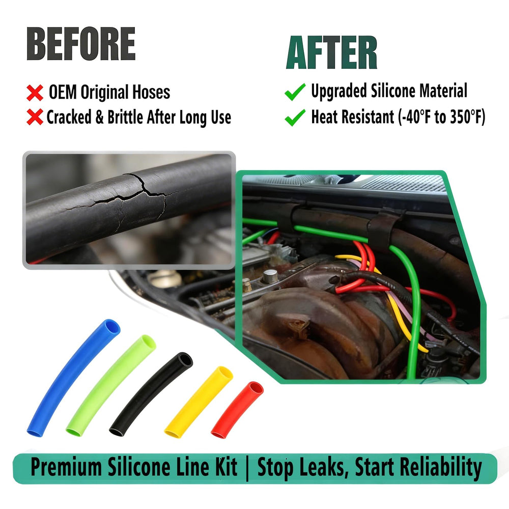 XDBower black 8ft hose enables long, clean hose runs in tight spaces.