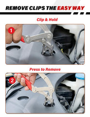 XENIVO auto-aligning jaw design shown during clip removal