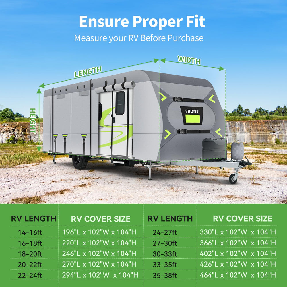Xenjum RV cover complete kit with storage bag and accessories