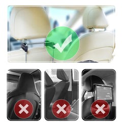 XERGUR dual hooks for steering wheel and rear seat pole