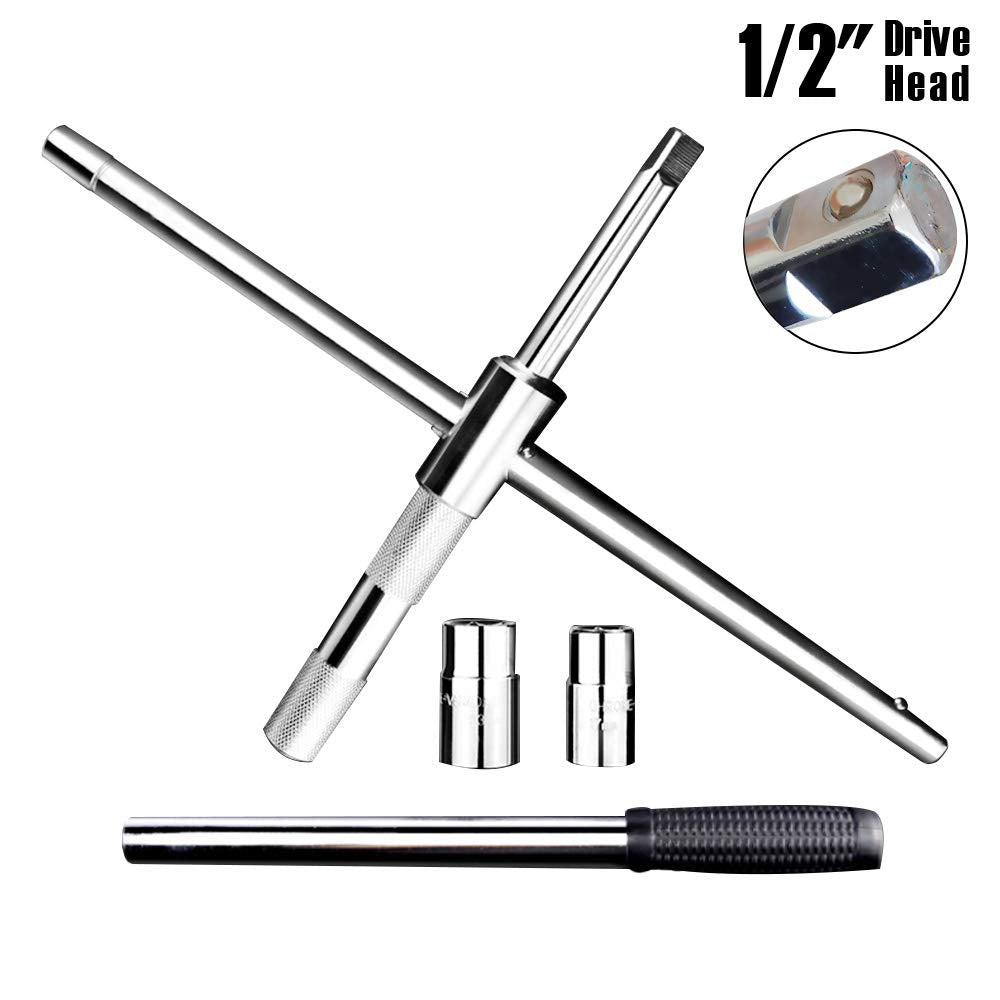 Xergur four-way tire iron sockets ready for quick nut removal