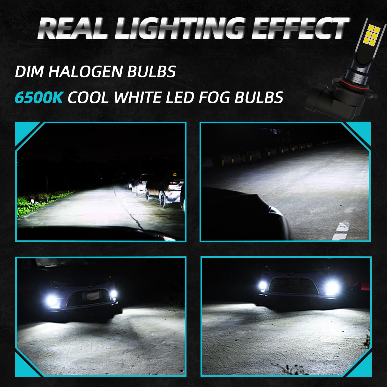 XFLHEHD F150 LED fog light bulbs aluminum shell improve heat dissipation