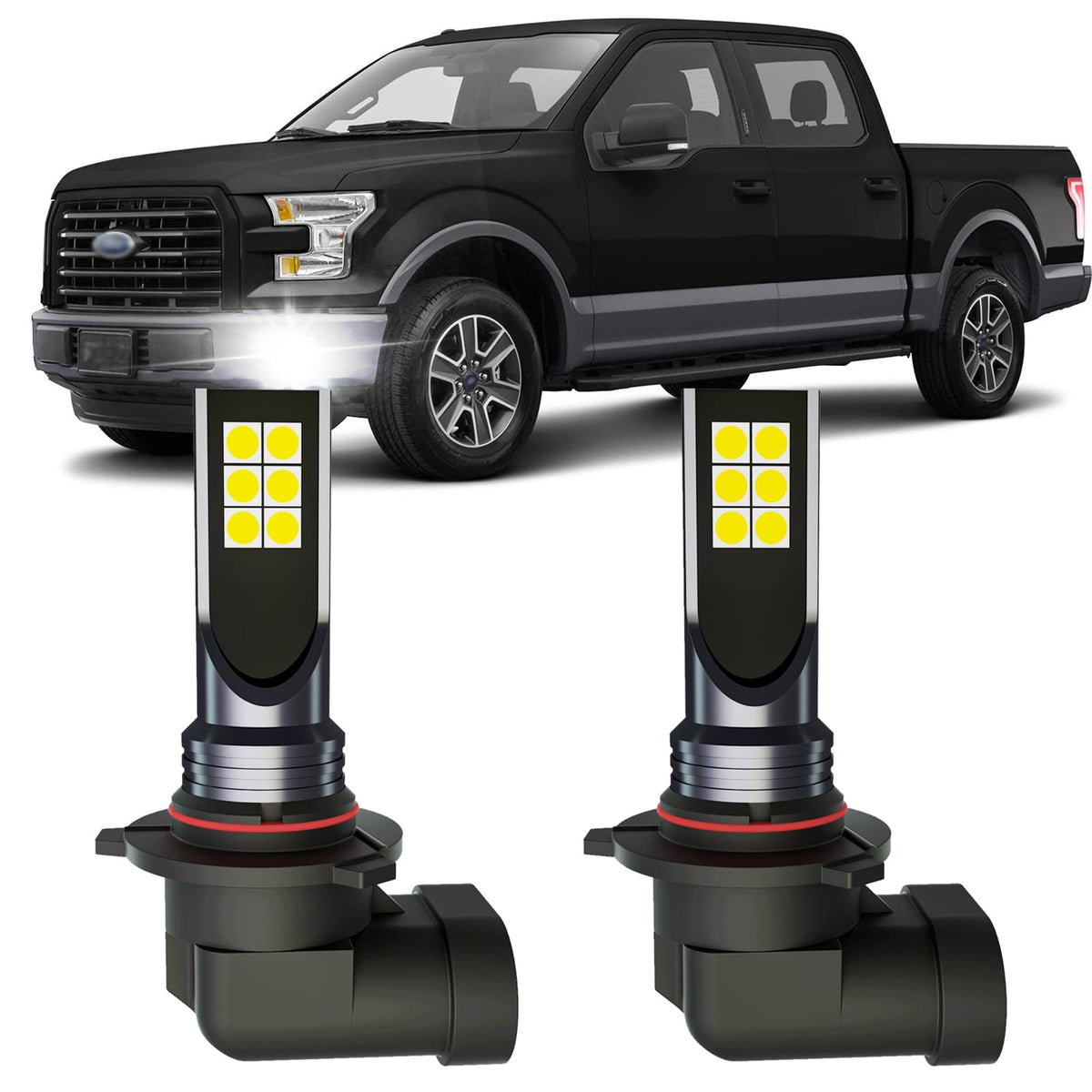 XFLHEHD F150 LED fog lights pair enhance nighttime visibility