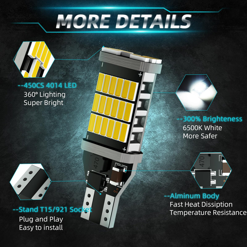 XFLHEHD 360-degree coverage reverse light reduces blind spots behind your truck.