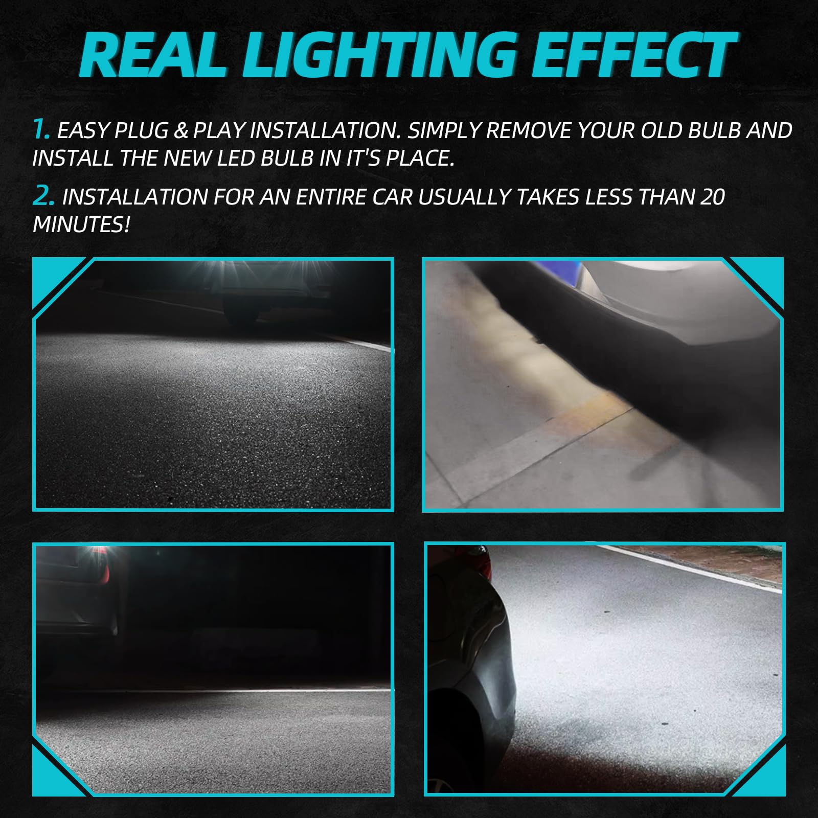 XFLHEHD visual comparison highlights enhanced rear brightness and clarity.