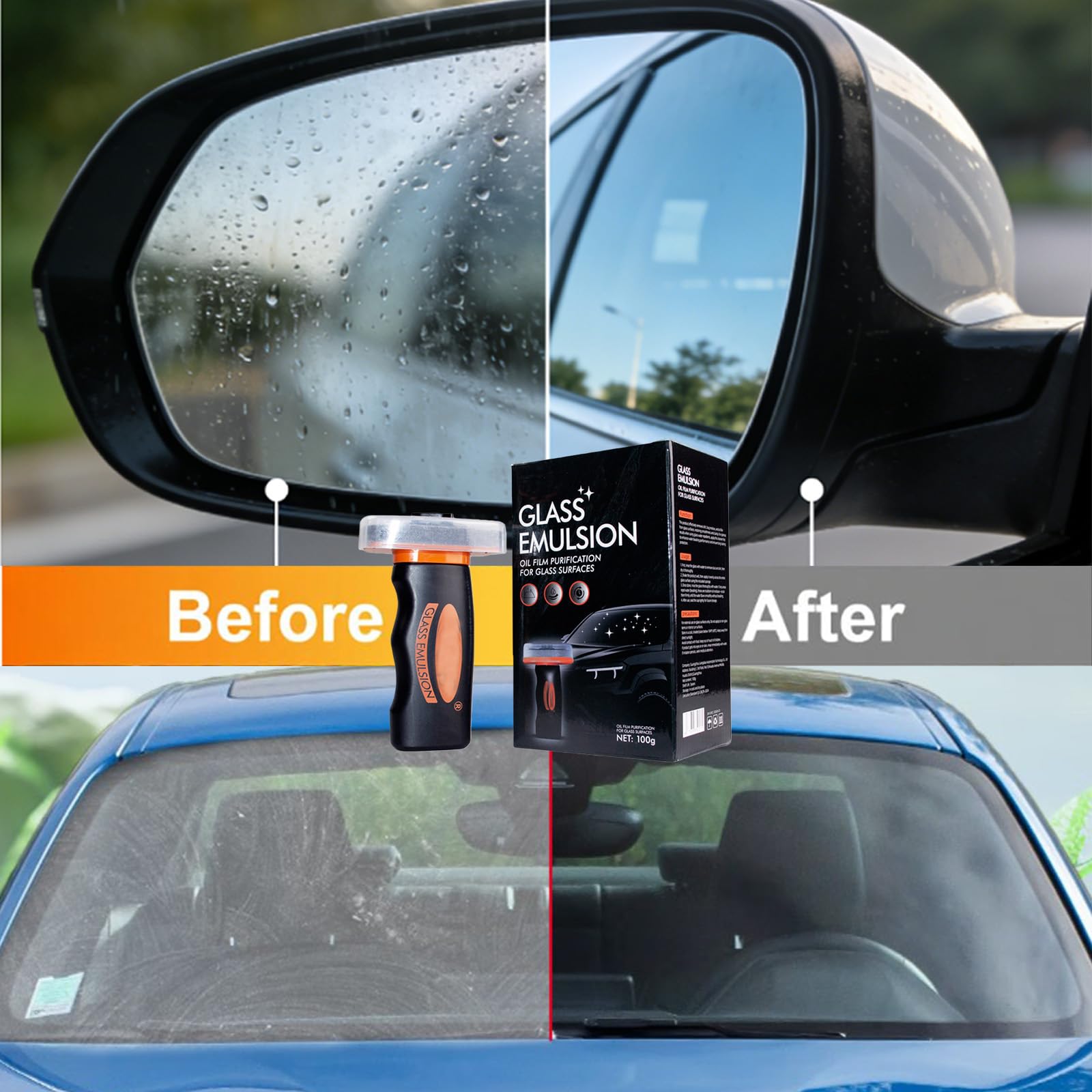 XFYVIKR Oil Film Cleaning Brush Head for tough grime on glass.