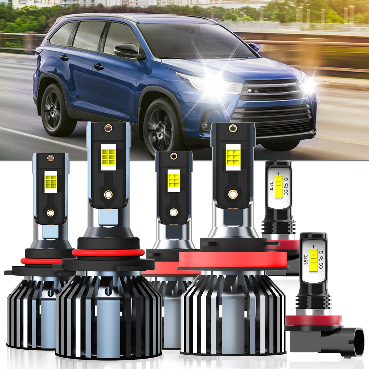 XG Glitter Highlander 9005 high beam bulb for brighter night visibility