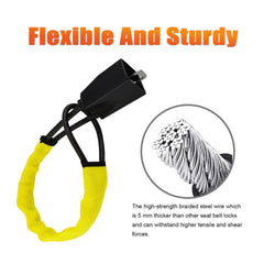 XGWZ DualGuard seat belt lock engaged to deter tampering