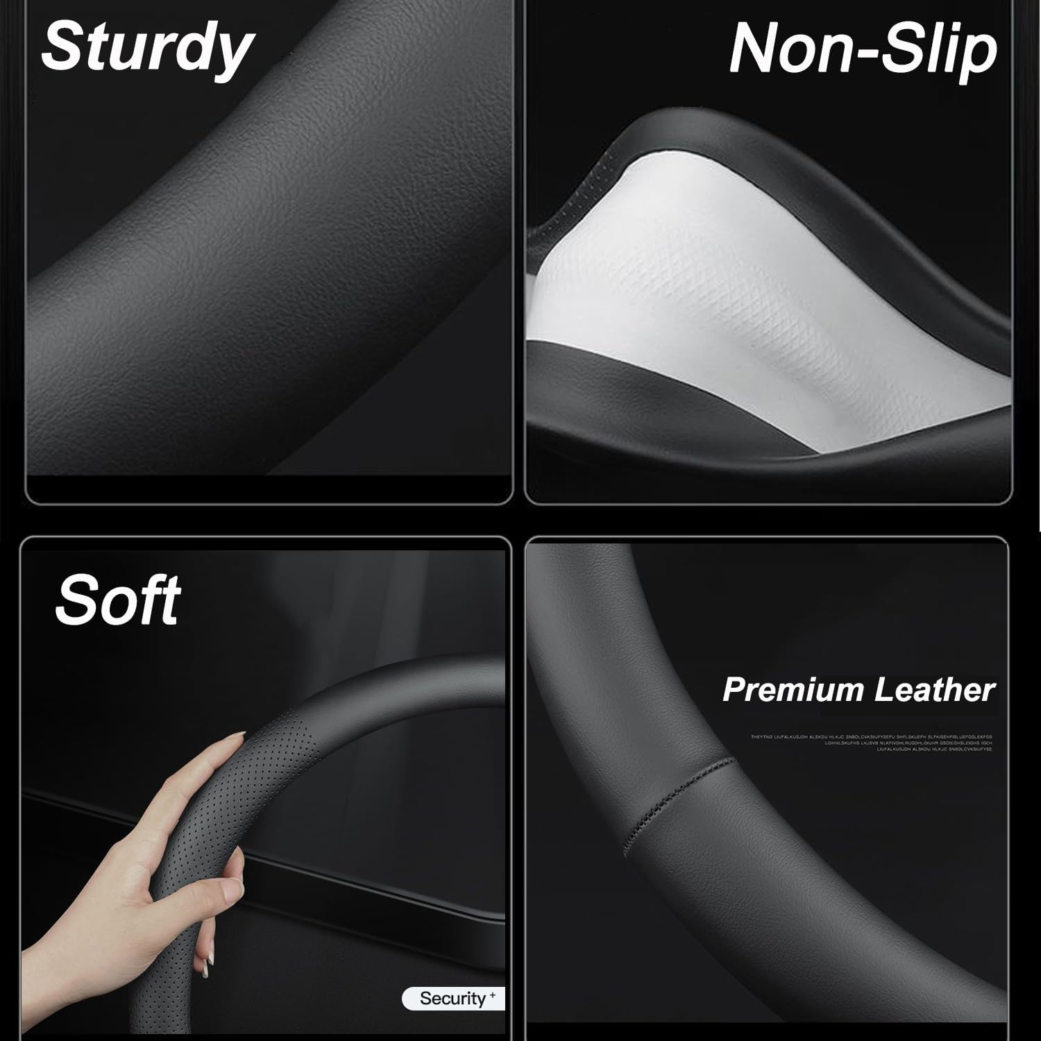 XHRING steering wheel cover microfiber material balances softness and durability.