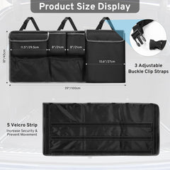 XHRING rear strap fasteners secure the organizer for a stable ride.