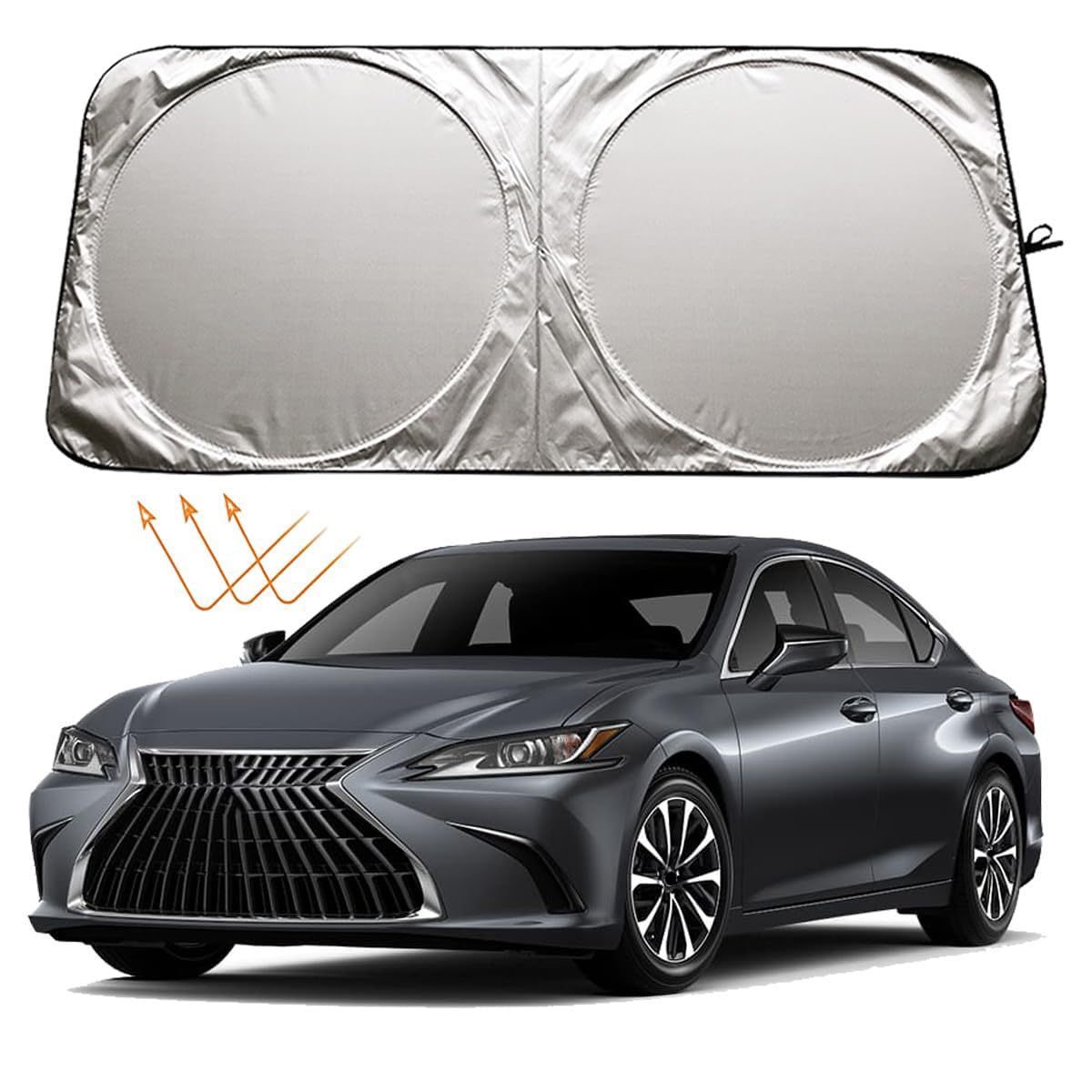 XHRING windshield sun shade for Lexus IS250 cooling the cabin with shielded glare reduction