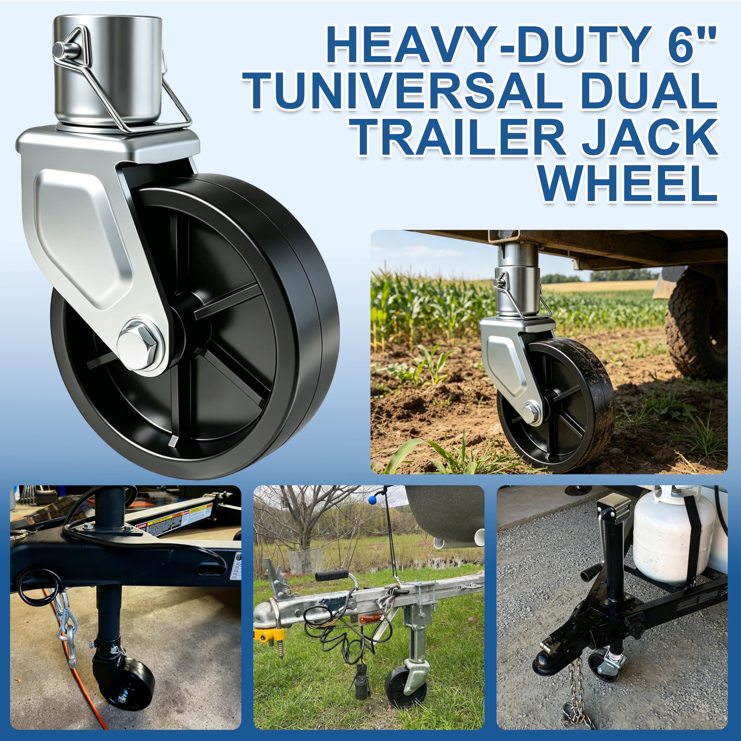 XIANGZI poly wheel delivers smooth rolling and durability for trailer use
