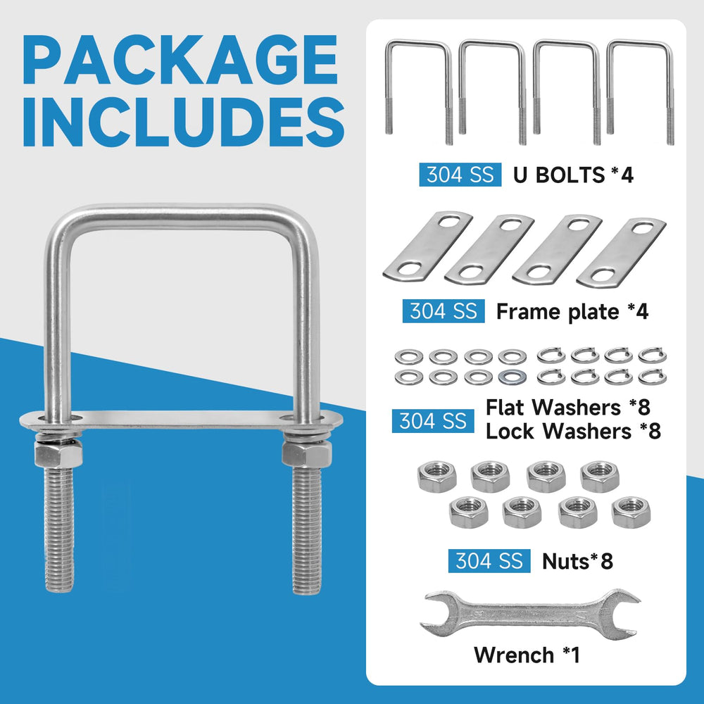  XIANGZI thickened U-bolts design handling high load with stability.