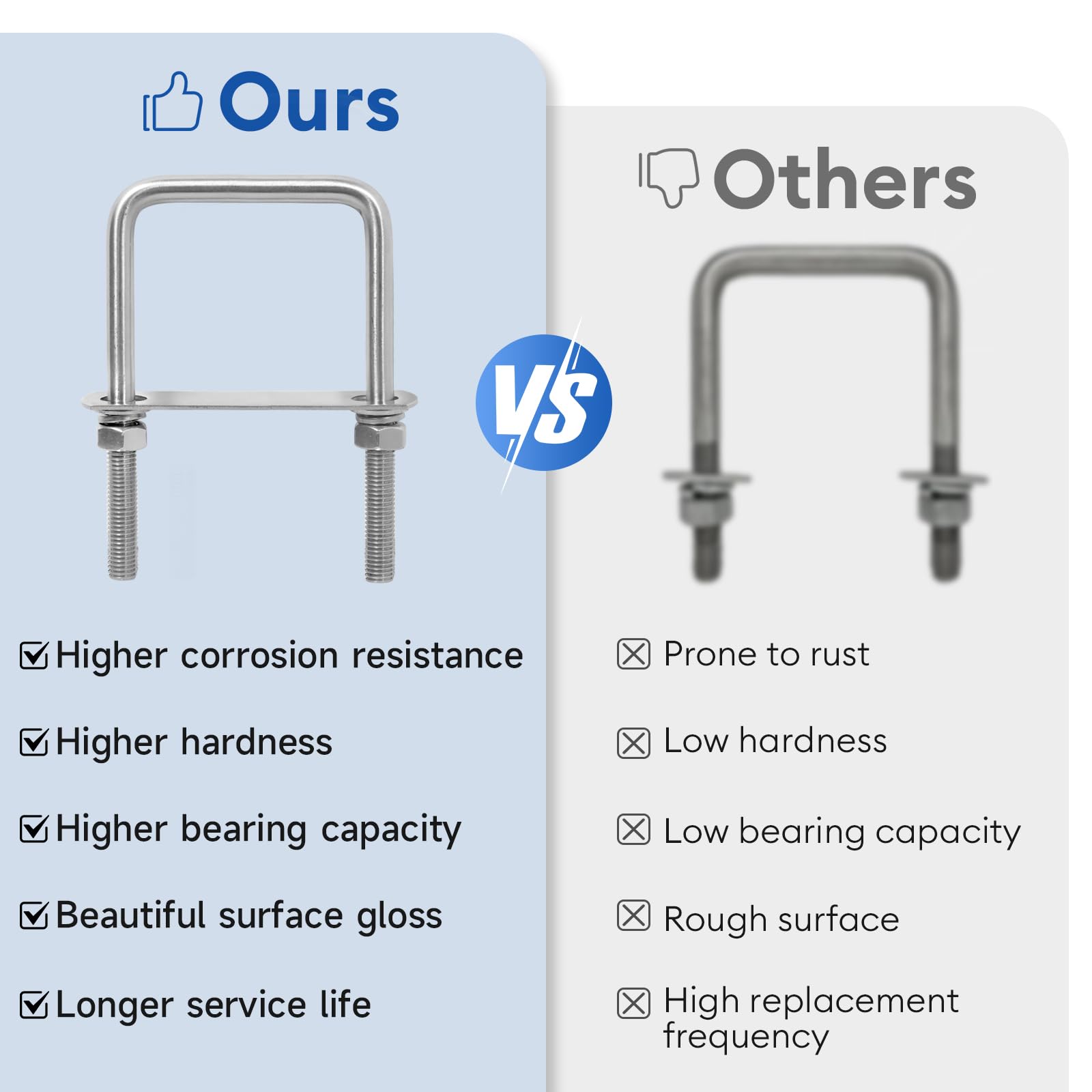  XIANGZI wide compatibility U-bolts suitable for multiple applications.