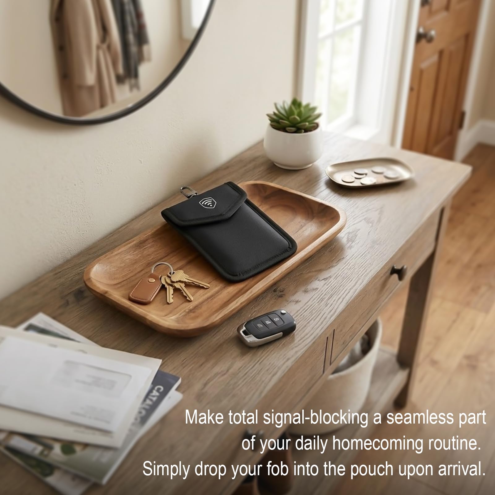 XIAODUN on entryway table protecting spare keys for peace-of-mind benefit