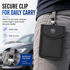 XIAODUN metal clip attached to belt loop for convenient carry benefit