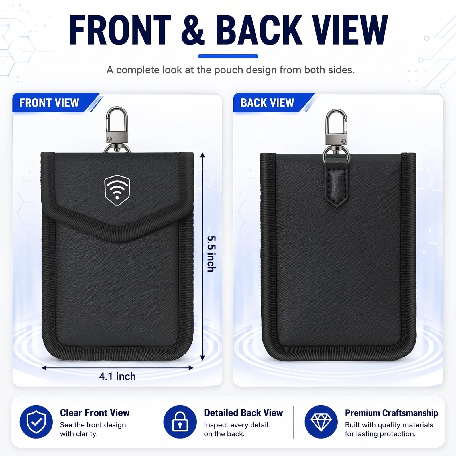 XIAODUN pouch repelling water droplets to show waterproof protection
