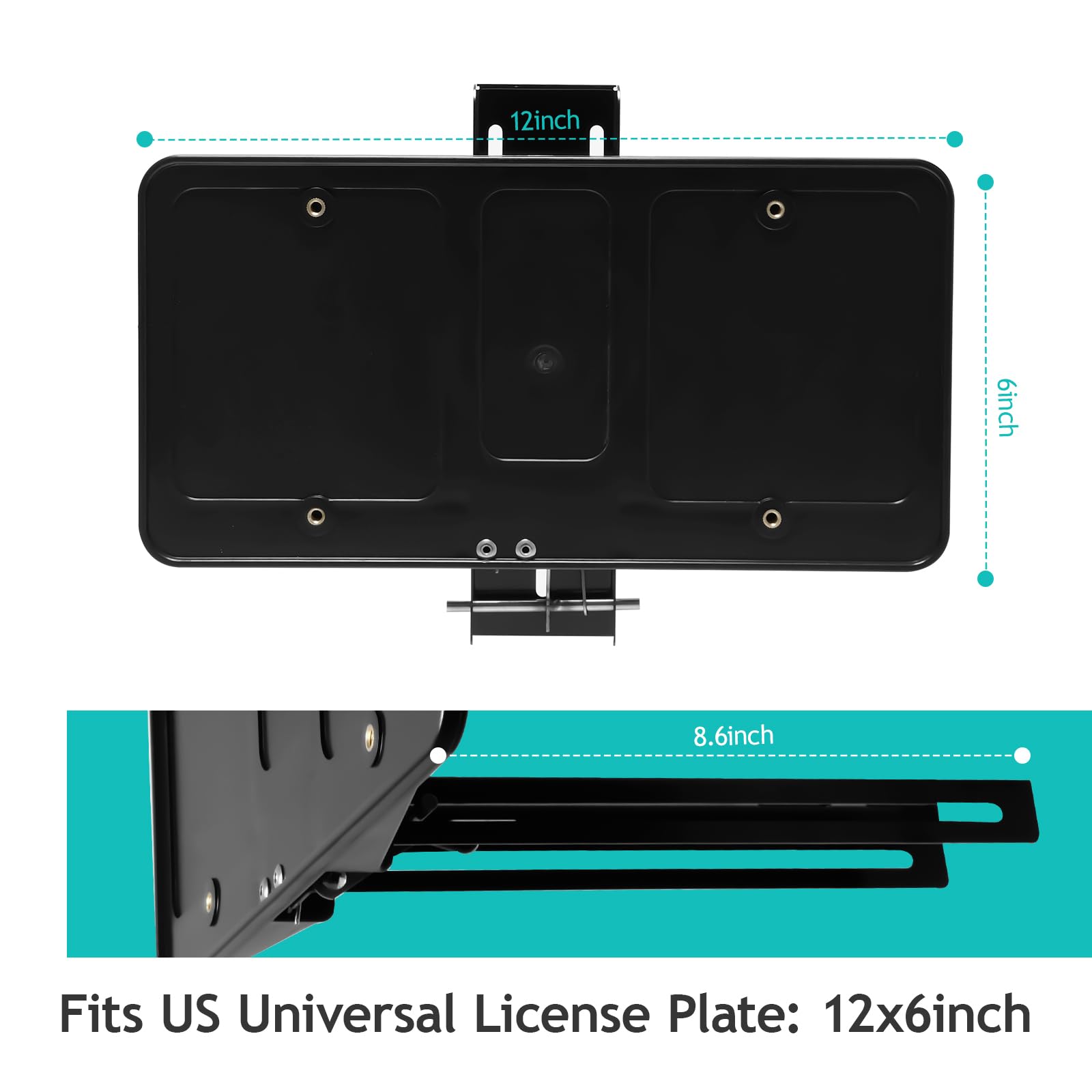 XIAOYOUZZZ side profile of the license frame showing a sleek, durable build