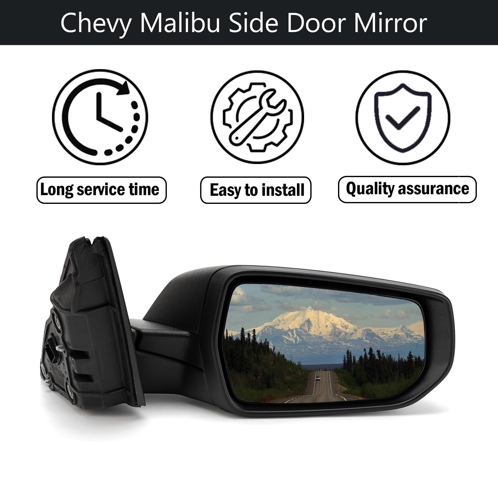 Xiaoyudou Malibu door mirror uses durable ABS/PP/PC materials.