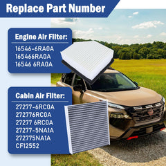 Xiaoyudou cabin air filter with carbon for odor control in Nissan Rogue.