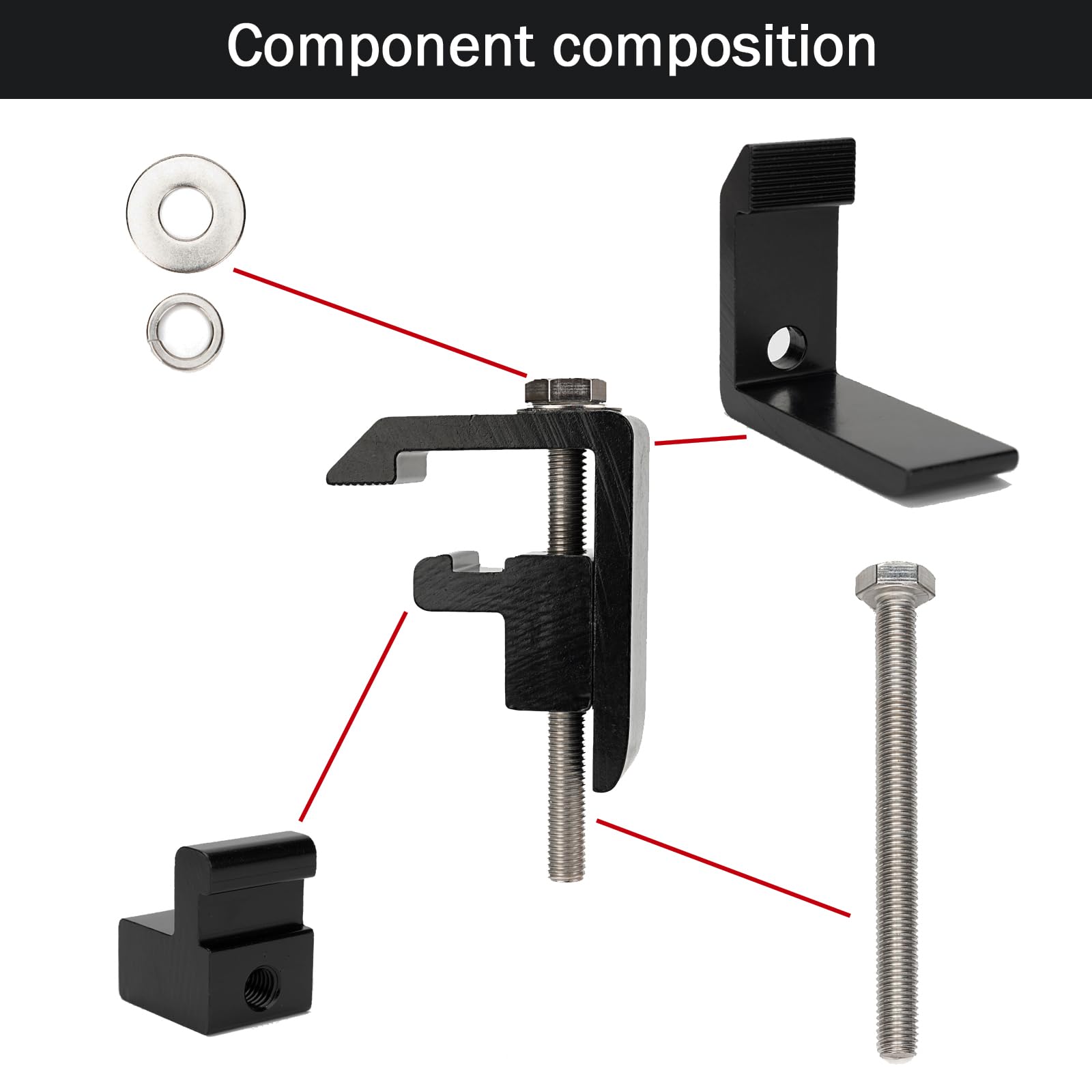 Xiaoyudou P-AC-04N clamps shown with cargo rail compatibility for Tacoma