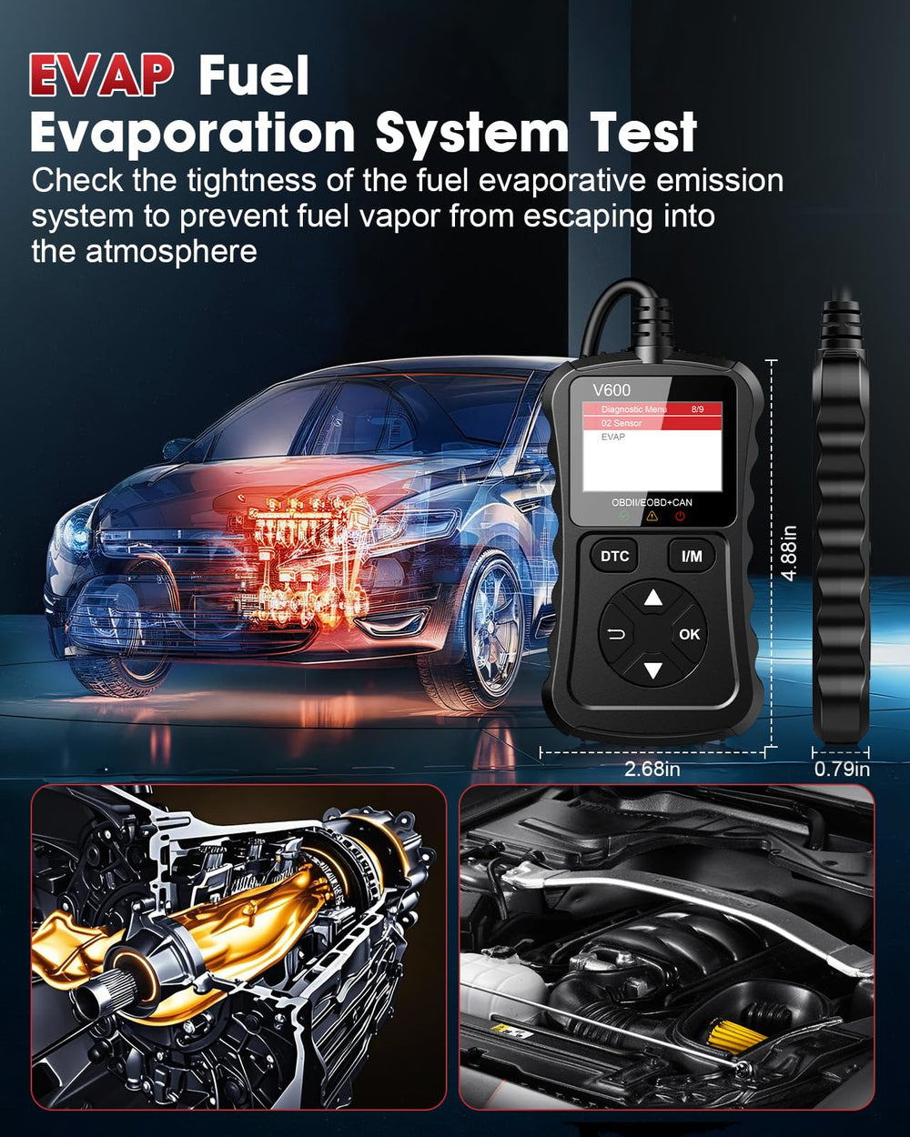 XIAUODO OBD2 scanner packaging — gift-ready box for auto enthusiasts.