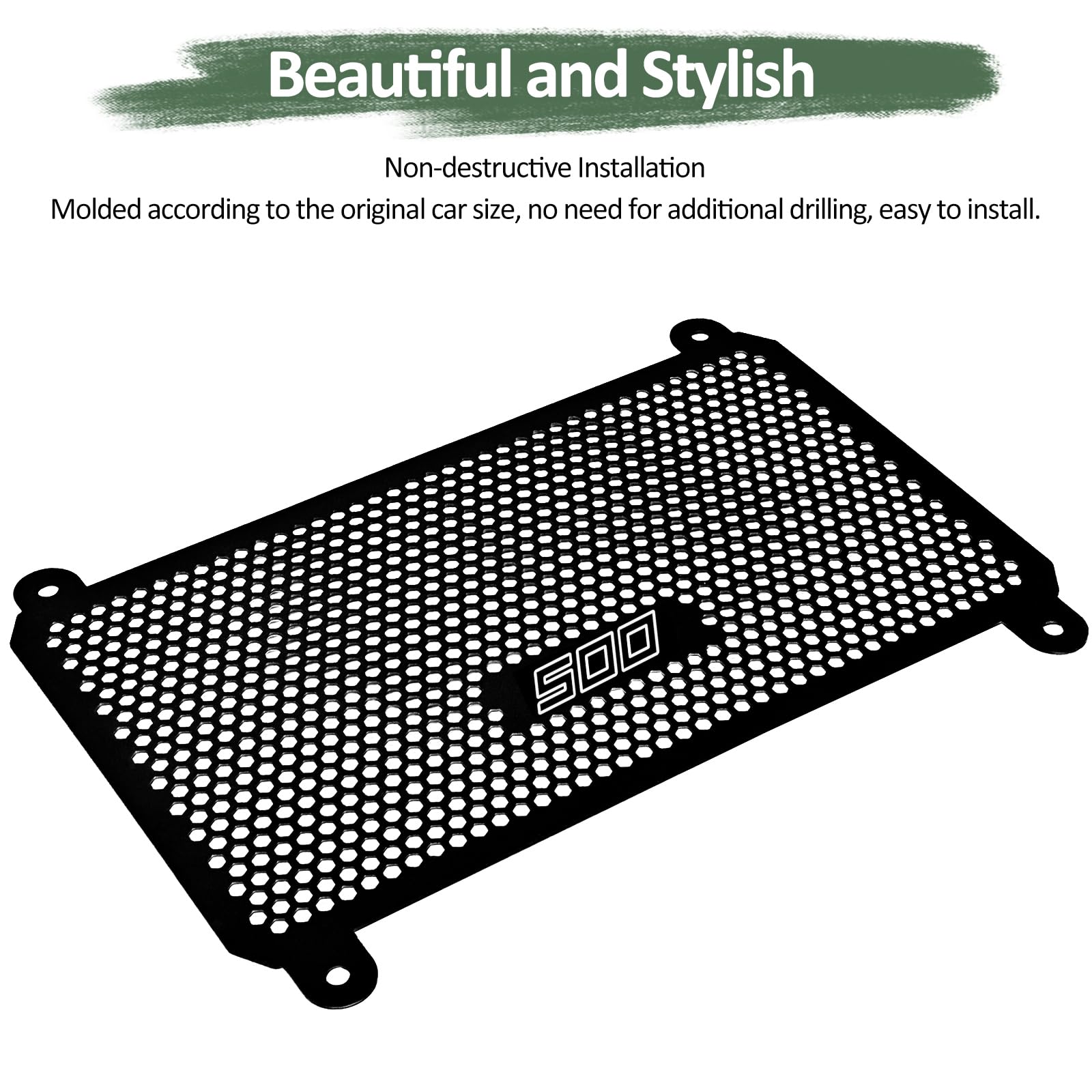 XIDAODIT guards against road debris while preserving cooling intake.
