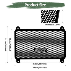 XIDAODIT radiator cover guard Kawasaki Z500 side view for improved airflow.