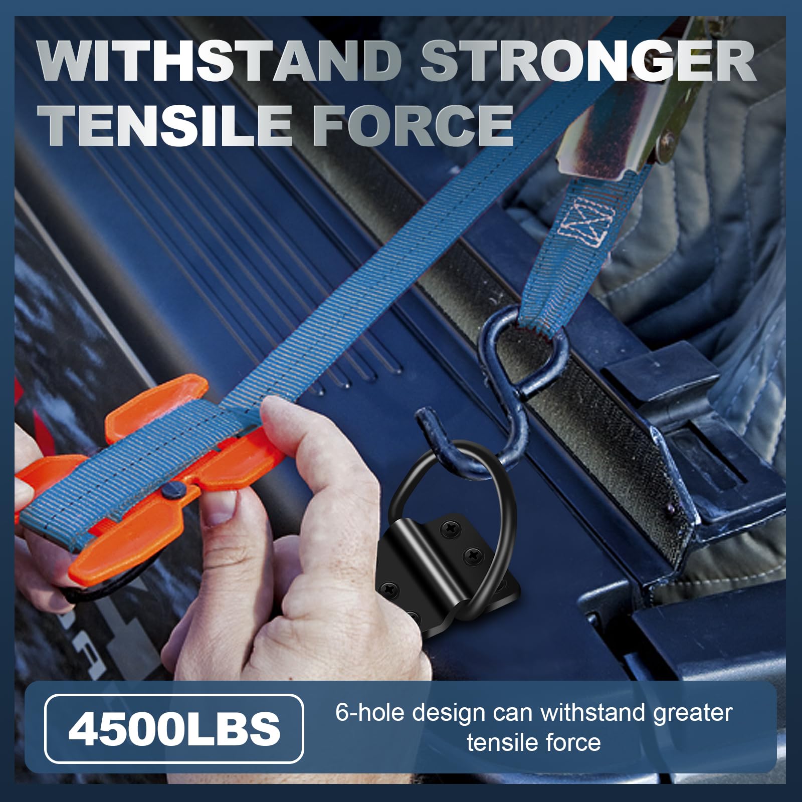 XIEKRAB ten-pack D-Ring set for versatile cargo securing