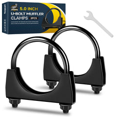 XIEKRAB heavy-duty 5-inch exhaust clamp shows rugged steel for durable pipe connections