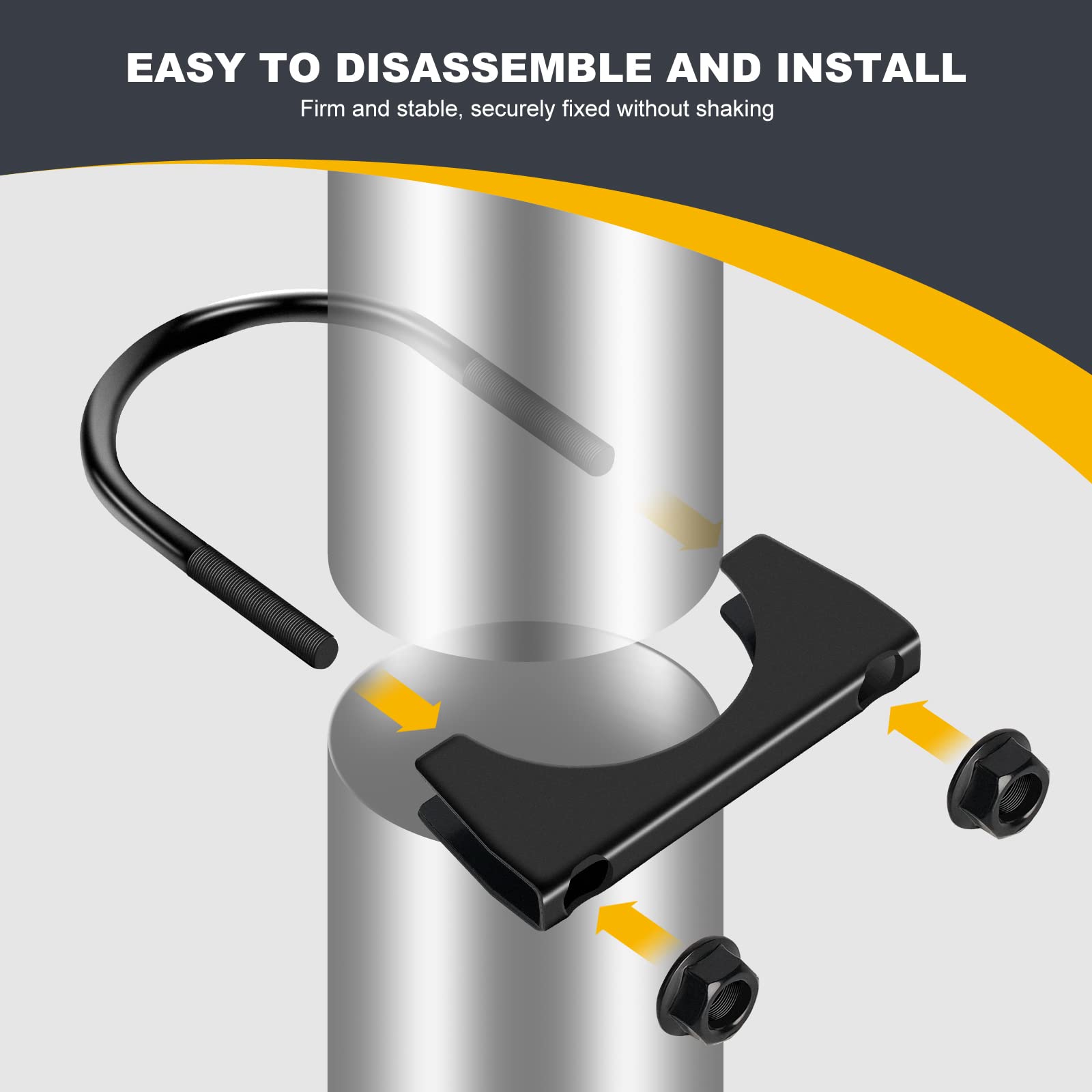 XIEKRAB rust-proof black finish on clamps for corrosion resistance