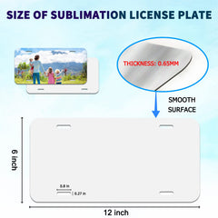 XIHEYOMI 10-pack blank license plate side install, quick mounting for easy customization