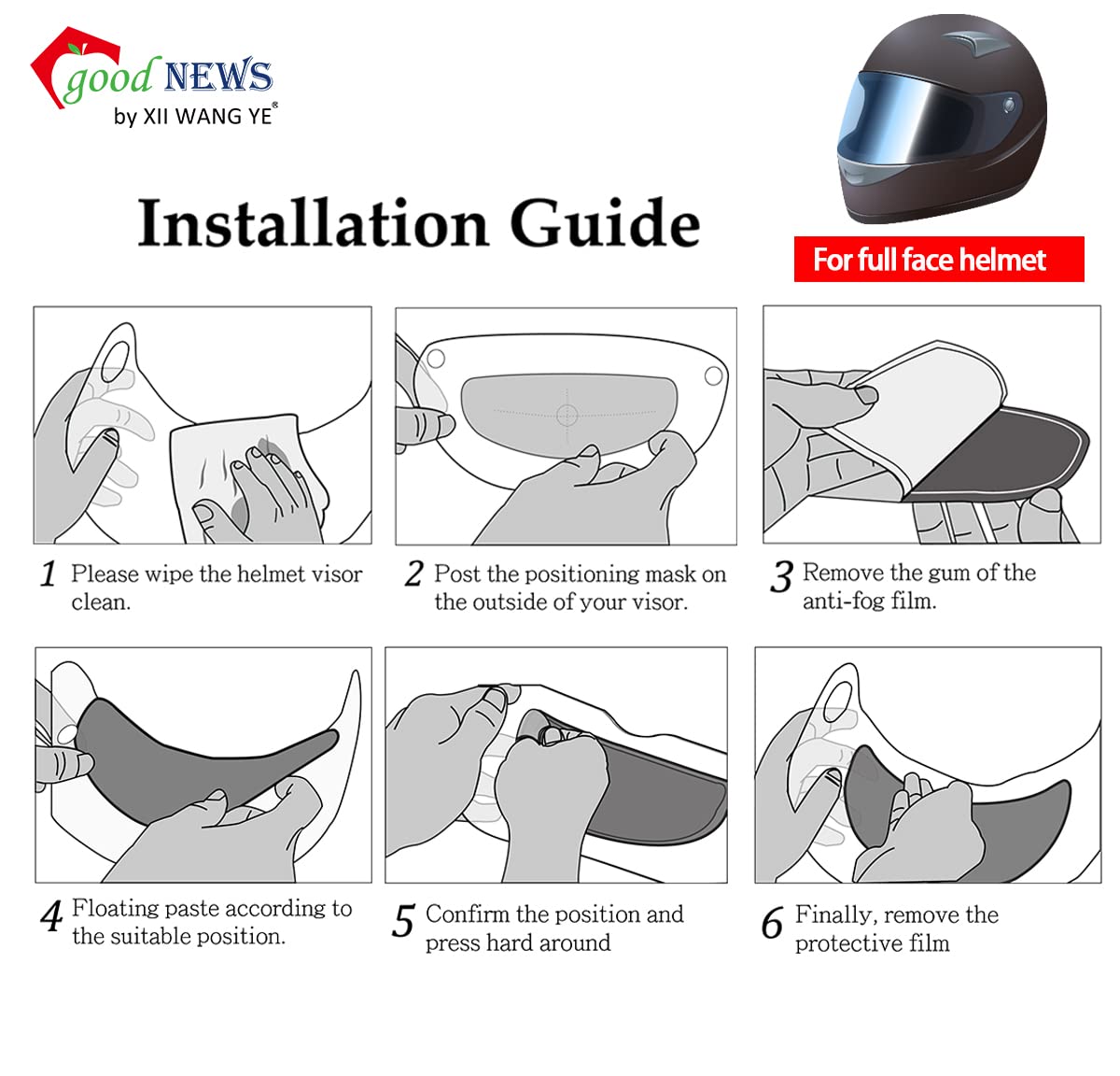 XII WANG YE easy-installation guide enables precise placement