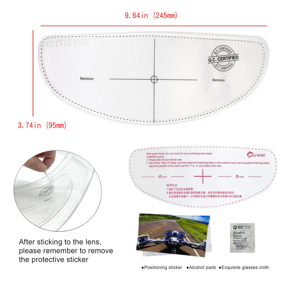 XII WANG YE waterproof visor film keeps view clear during rain