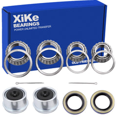 XIKE trailer bearing kit assembly showing dual bearings for smooth rotation